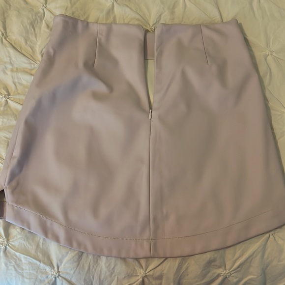 BCBG faux leather pastel pink mini skirt - Picture 2 of 4